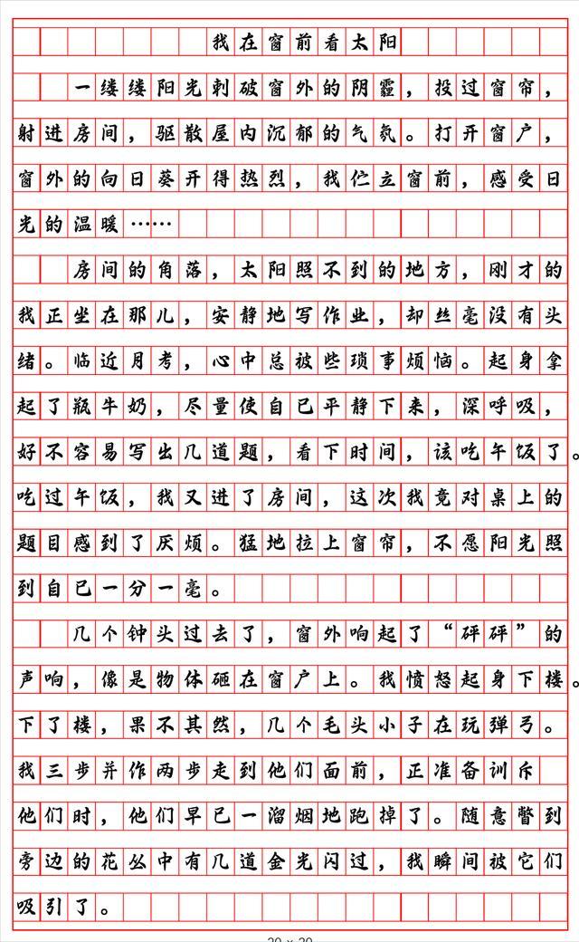 初	中600字作文(小标题)